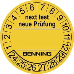 BENNING Prüfplakette