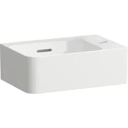 Handwaschbecken Laufen Val 340x135x220 mm 1 Hl. rechts m.Ül. Weiß