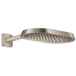 Hansgrohe AXOR ShowerSphere Kopfbrause 370/220 1jet mit Brausearm, Brushed Nickel