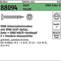 SPAX YELLOX Senkkopf 4,0x60 - Kreuzschlitz Z - Vollgewinde