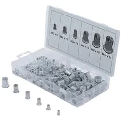 BGS Nietmuttern-Sortiment Aluminium 150-tlg.