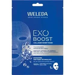 Weleda Exo Boost Collagen Tuchmaske Blauer Enzian