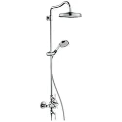 hansgrohe Showerpipe Axor Montreux m Thermostat, Kopfbrause, 240mm, 1j, brush. ni.
