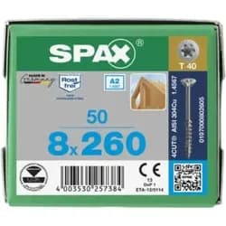 Spax A2 SEKO T-STAR+ T40 TG 4CUT 8 x 260