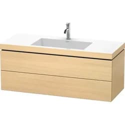 Duravit Waschtischunterschrank c-bonded L-Cube 120x48cm, 1 HL, med. Ei, 2 Schub., wandhängend