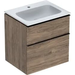 Geberit iCon Set MWT m. US, 2 Schubl. 60x63x48cm, Nussbaum/Griff lava