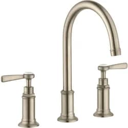 hansgrohe 3-Loch-Waschtischarmatur 180 Axor Montreux A 175mm, m H-Gr, ZugstAblGar, brush. ni.