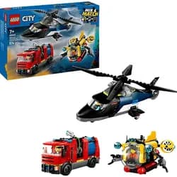 LEGO® Kombinationsset mit Hubschrauber, Löschauto und U-Boot - 60462