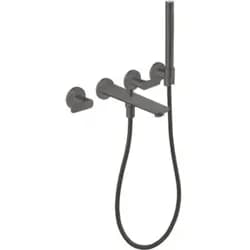 AXOR 49481340 3-Loch Fertigset Wannemisch.Wand UP - Schwarz