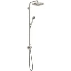 Hansgrohe AXOR One Showerpipe mit Thermostat und Kopfbrause 280 1jet Unterputz, Edelstahl Optic