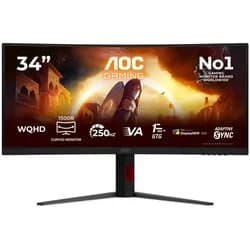 AOC CU34G4ZCA (3440 x 1440 Pixel, 34"), Monitor, Schwarz