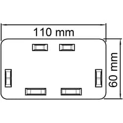 OBO Endstück 60x110mm WDK HE60110LGR