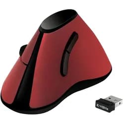 LOGILINK Wireless Ergonomic Vertical Mouse, rot, USB