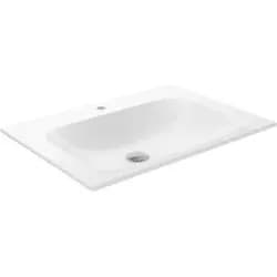Keuco Keramik-Waschtisch X-Line 65,5x49,3cm, m L u Überlaufsys. Clou, we