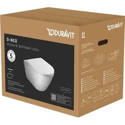 Duravit Wand-WC, Tiefspüler-Set D-Neo mit WC-Sitz, Rimless, weiß