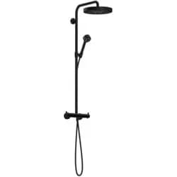 Hansgrohe AXOR One Showerpipe mit Thermostat und Kopfbrause 280 1jet, mattschwarz