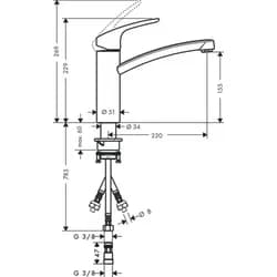 Hansgrohe Focus M41 Küchenarmatur Chrom 31804000