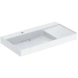 Geberit Waschtisch One 90x48,4cm, o Ü, w K-Tec/Bl w, m HL li