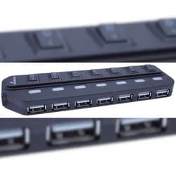 MediaRange USB-Hub 7-fach schwarz