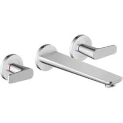 AXOR 49482000 3-Loch Fertigset Wannemisch.Wand UP - Silber