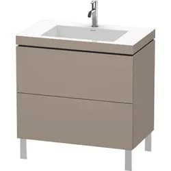 Duravit Waschtischunterschrank bodenstehend „L-Cube“ 80 × 69,8 × 48 cm Basalt Matt