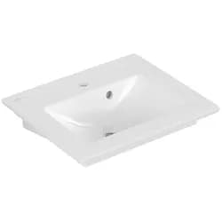 V&B Waschtisch VENTICELLO 50x42cm, m Hahnloch, mit Überlauf, weiß