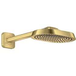 Hansgrohe AXOR ShowerSphere Kopfbrause 250/160 1jet mit Brausearm, Brushed Gold Optic