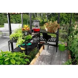 Vitavia Alutisch, 2 Ablagen, 121x54x76cm, schwarz