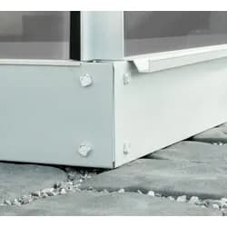 Vitavia Stahlfundament für Gewächshaus Calypso 4400-Alu-blank eloxiert