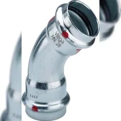 VIEGA Bogen I/I 45° Prestabo Stahl verzinkt 35mm
