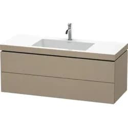 Duravit Möbelset c-shaped Set wandhängend wandhängend „L-Cube“ 120 × 50 × 48 cm Leinen