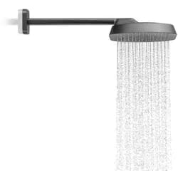 Hansgrohe AXOR ShowerSphere Kopfbrause 370/220 1jet mit Brausearm, Brushed Black Chrome