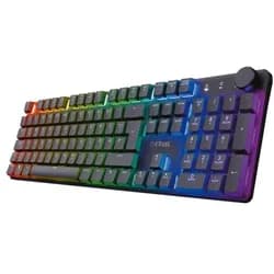 Trust GXT 868 Torix (DE, Kabelgebunden, Kabellos), Tastatur, Schwarz, Mehrfarbig