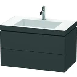 Duravit Möbelset c-shaped Set wandhängend wandhängend „L-Cube“ 80 × 50 × 48 cm Graphit Matt