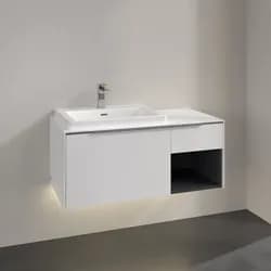 V&B Waschtischunterschrank Beck. li Subway 3.0 100,1x42,25x51,6cm, m LE/Gr AL gl, P wh.