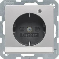 Berker SCHUKO-Steckdose alu samt 41106084
