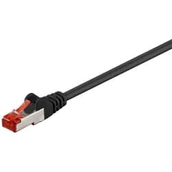 Goobay CAT 6 Patchkabel, S/FTP (PiMF), Schwarz