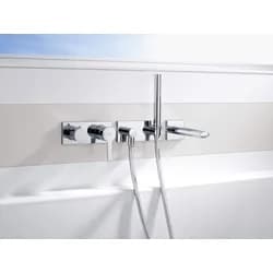 Hansa Fertigmontageset HANSARONDA UP-Wannen-Einhebelmischer, chrom - Silber