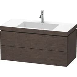 Duravit Waschtischunterschrank c-bonded L-Cube 100x48cm, 1 HL, E d ge, 2 Schub., wandhängend