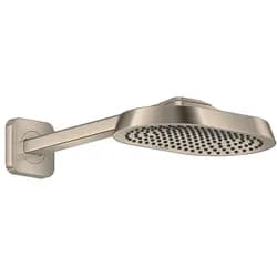 Hansgrohe AXOR ShowerSphere Kopfbrause 250/160 1jet EcoSmart mit Brausearm, Brushed Nickel