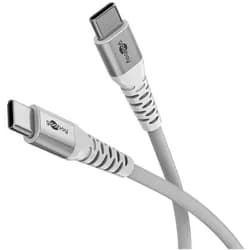 goobay USB-C Textilkabel 3m weiß