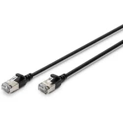 patch cable - 5 m - black - Schwarz - 5m
