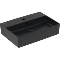 V&B Aufsatzwaschtisch Memento 2.0 Hahnl., m ÜL, pure black C-plus, 60x42cm