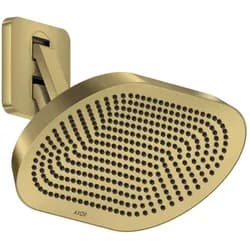 Hansgrohe AXOR ShowerSphere Kopfbrause 370/220 2jet EcoSmart mit beweglichem Brausearm, Brushed Brass