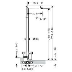 AXOR 45412820 Wanneneinlauf Axor Uno - Weiß