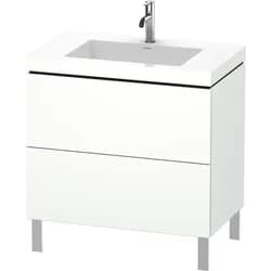 Duravit Waschtischunterschrank bodenstehend „L-Cube“ 80 × 69,8 × 48 cm Weiß Matt