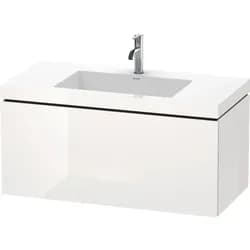 Duravit Waschtischunterschrank c-bonded L-Cube 100x48cm, 1 HL, gra matt, 1 Ausz., wandhängend