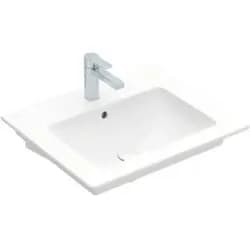 V&B Waschtisch VENTICELLO 60x50, mit Hahnloch, mit Überlauf, weiß