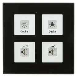 MDT Glastaster, Schalter + Taster, Schwarz