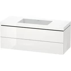 Duravit Waschtischunterschrank c-bonded L-Cube 120x48cm, o HL, we. hgl, 2 Schub., wandhängend